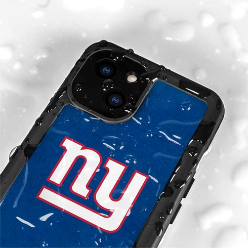 NFL New York Giants Distressed iPhone 15 Plus Waterproof Case